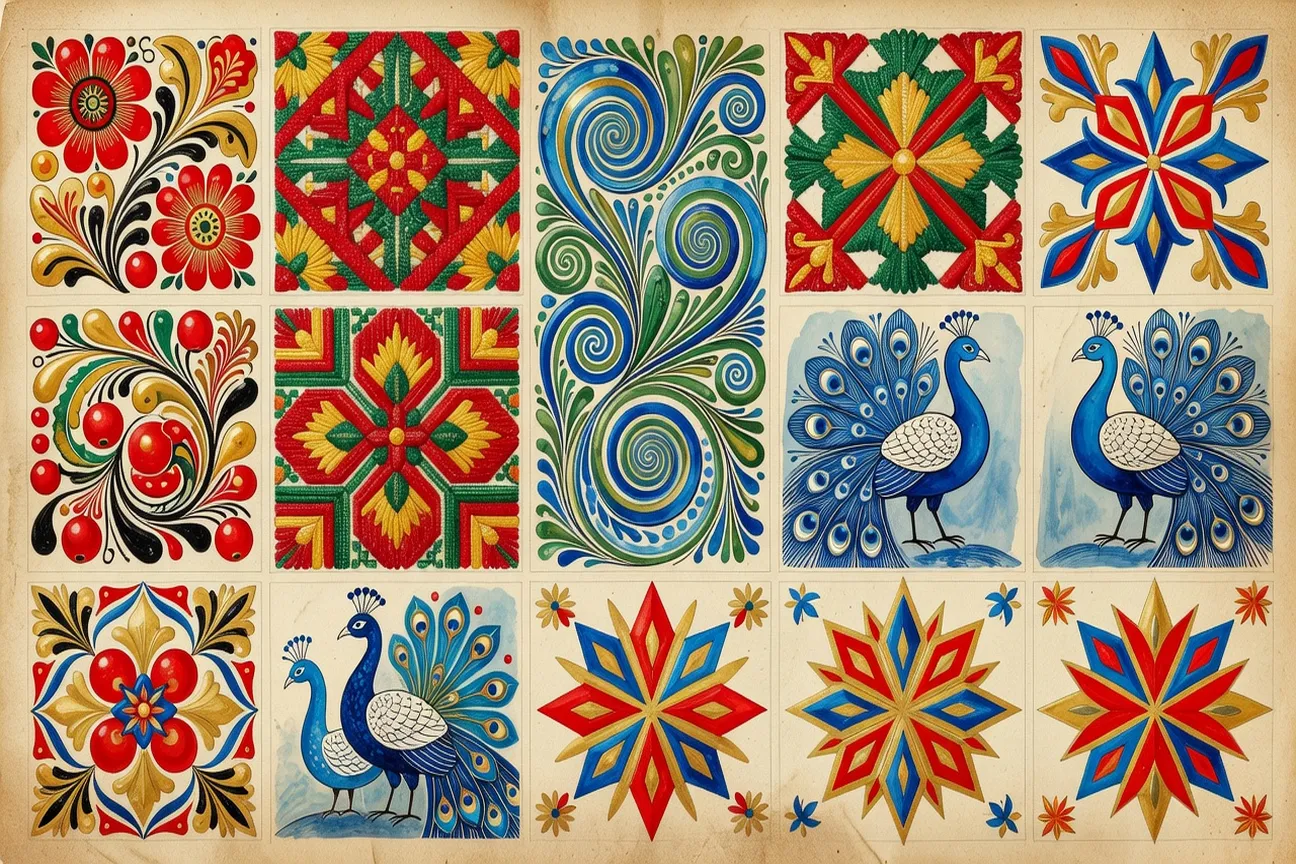 Top 20 motifs de l'artisanat slave : symbolique