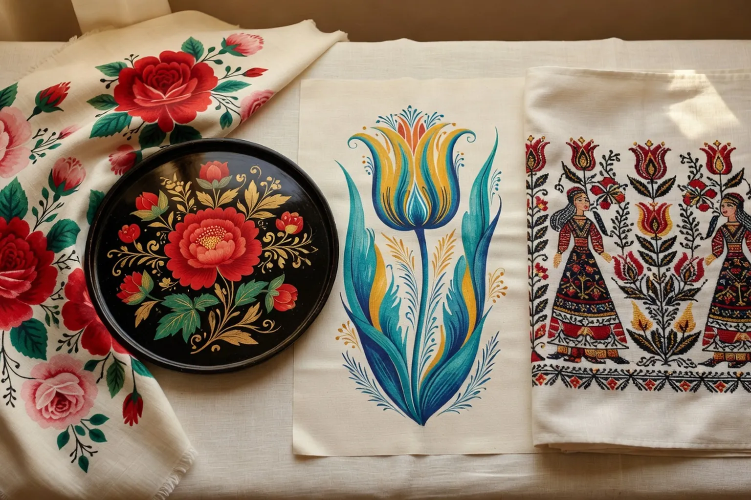 Motifs floraux de l'artisanat slave