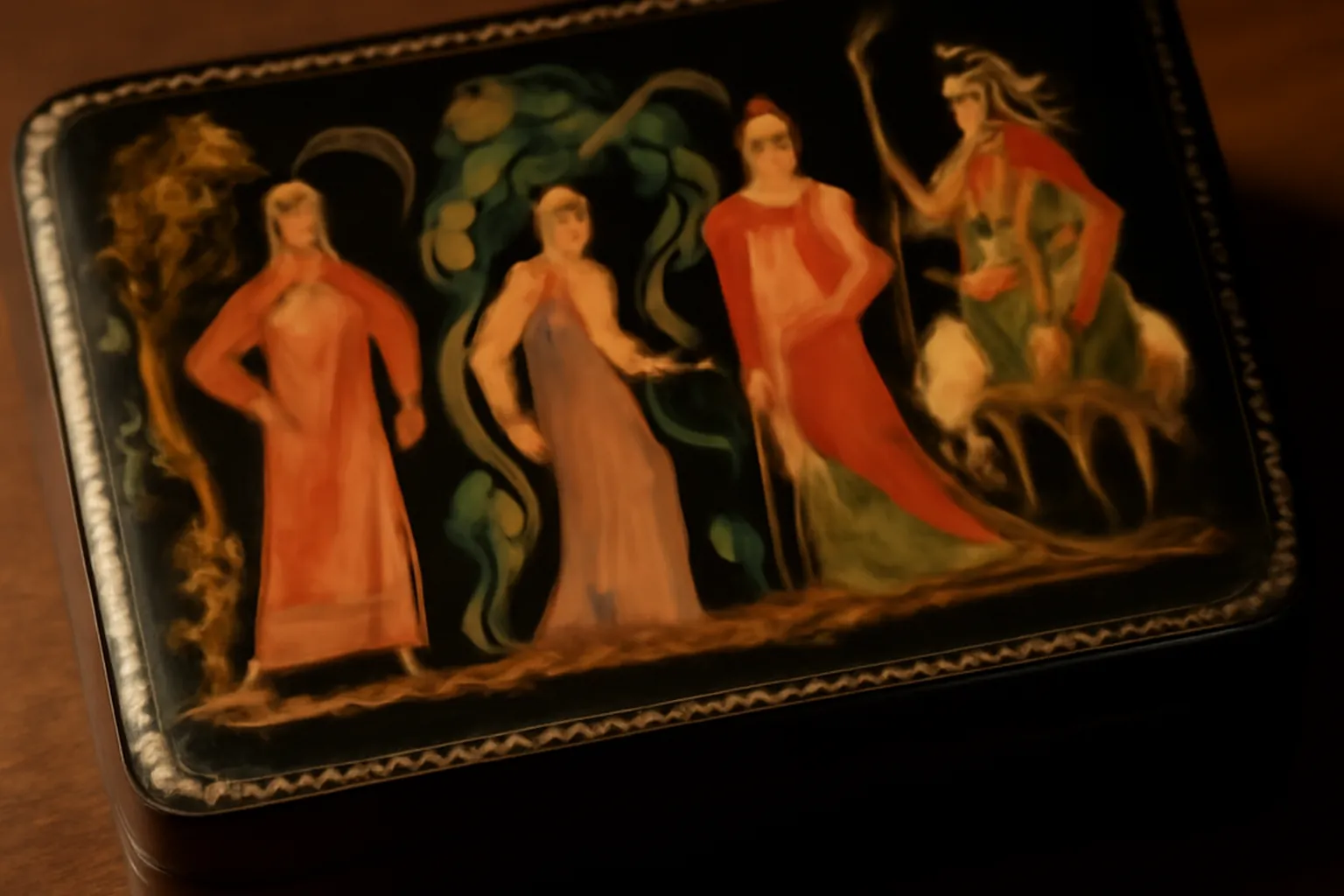 Miniatures laquées Palekh