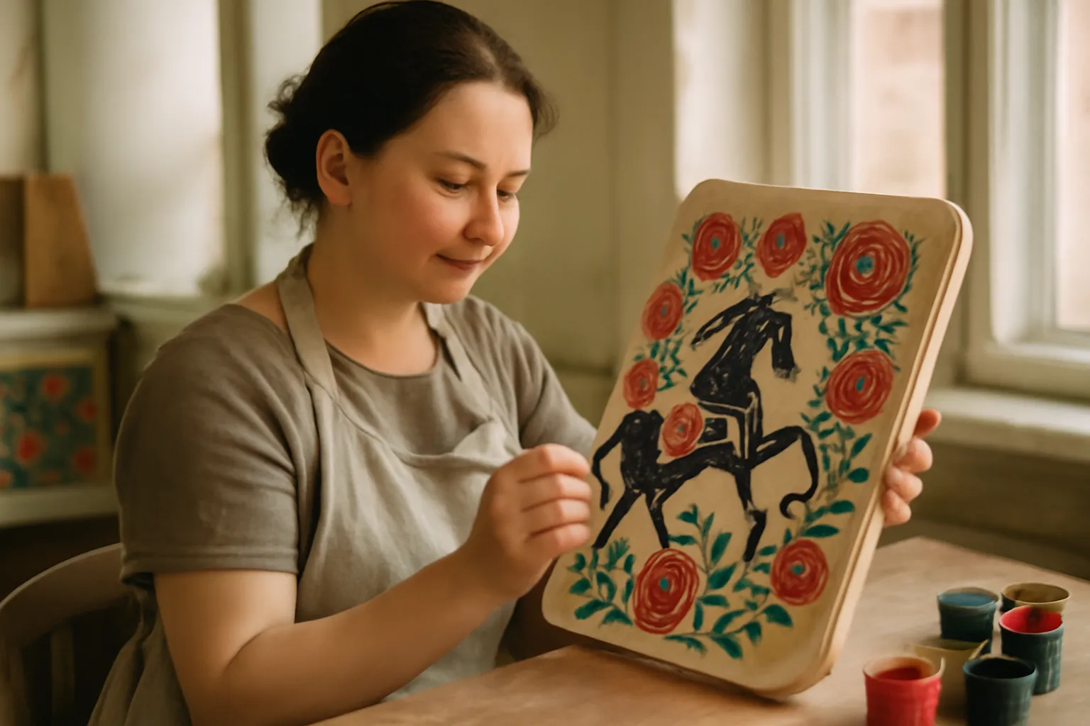 Peinture de Gorodets : chevaux, fleurs et flacons russes du XIXe siècle à aujourd'hui
