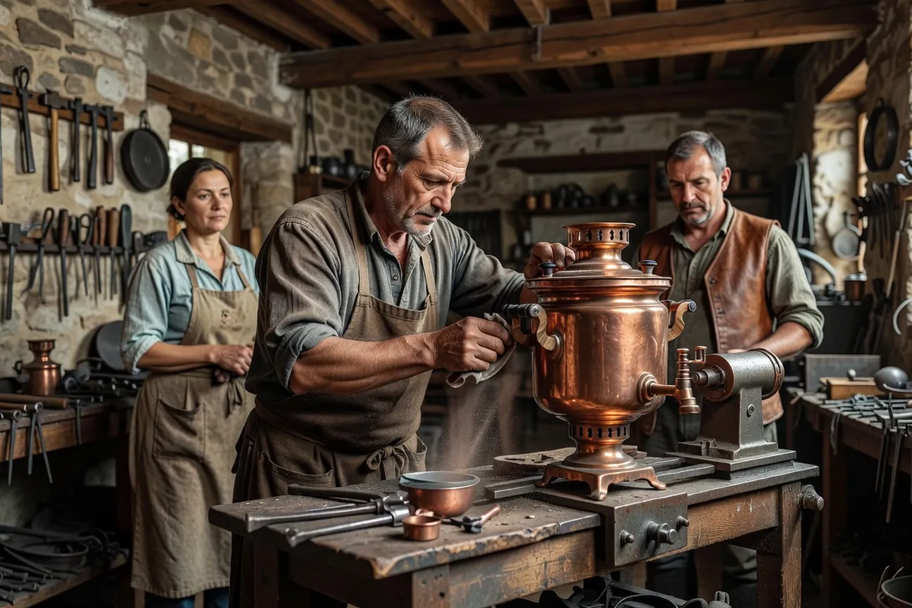 Samovar de Tula : l'art du cuivre et du laiton au service du thé russe
